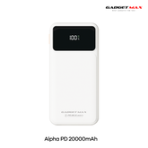 GADGET MAX - GB105 Alpha PD 20000mAh PD+QC Fast Charging Digital Power Bank ( 20W+22.5W ) - White